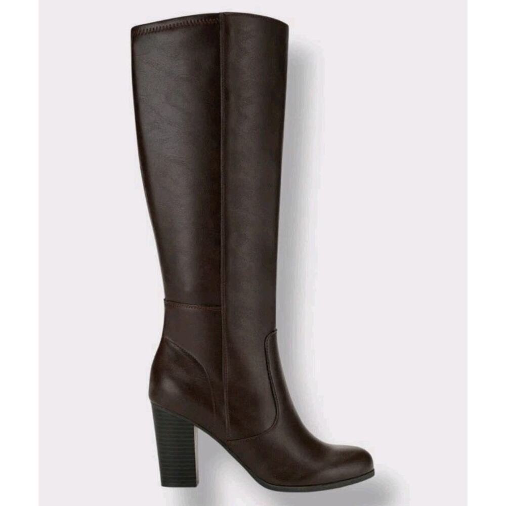 Style & Co~Woman Size 7.5W~Chocolate Addyy Knee High Extra Wide Calf Dress Boots
